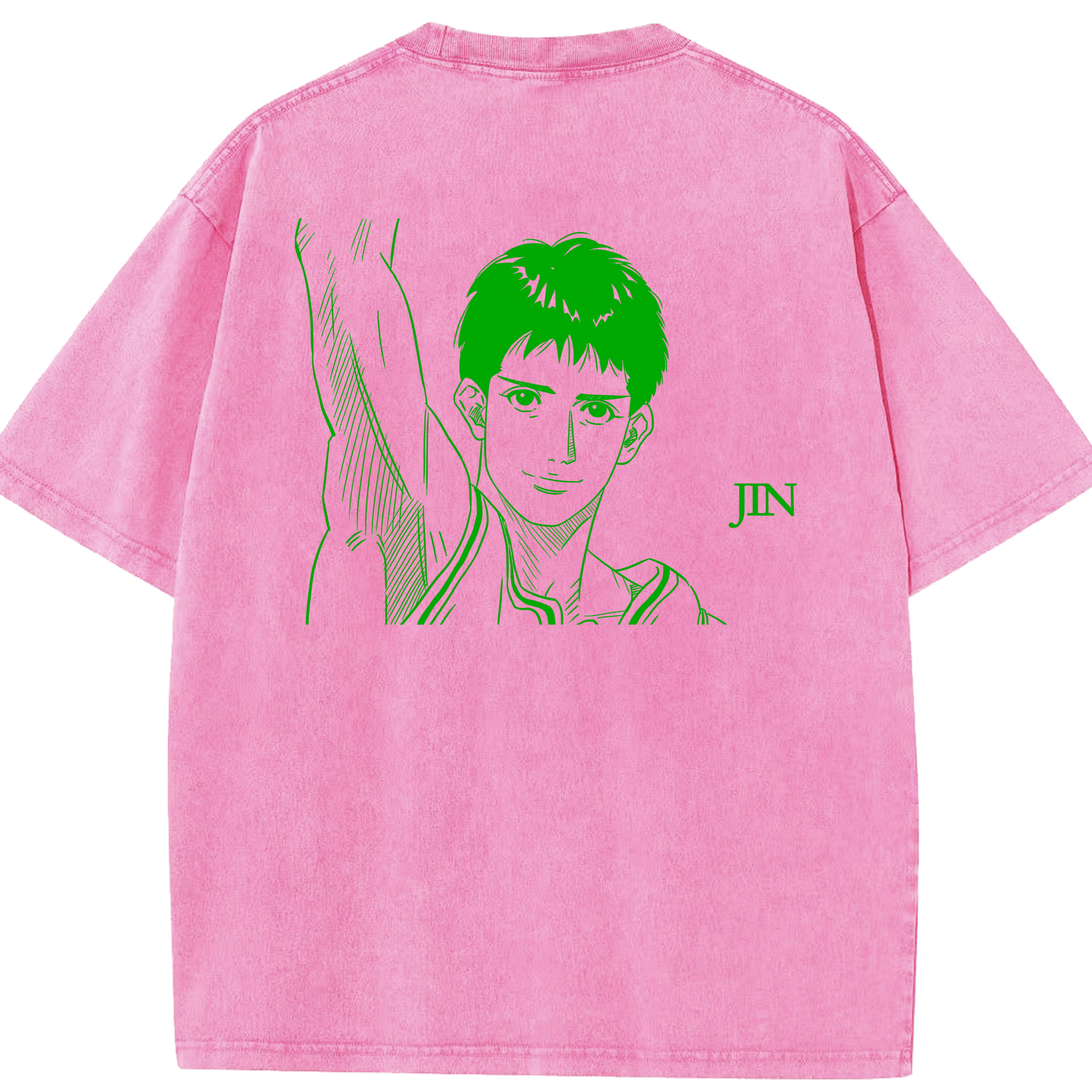 SLAM DUNK／スラムダンク 綿100% ヴィンテージ風 半袖Tシャツ（背面プリント）